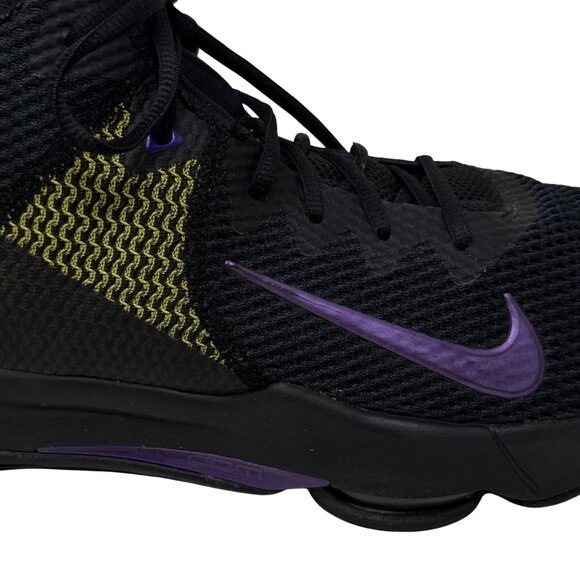 Nike LeBron Witness IV Mens Sz 15 Zoom Freak 1 Black Purple Yel Basketball Shoes - Picture 8 of 12